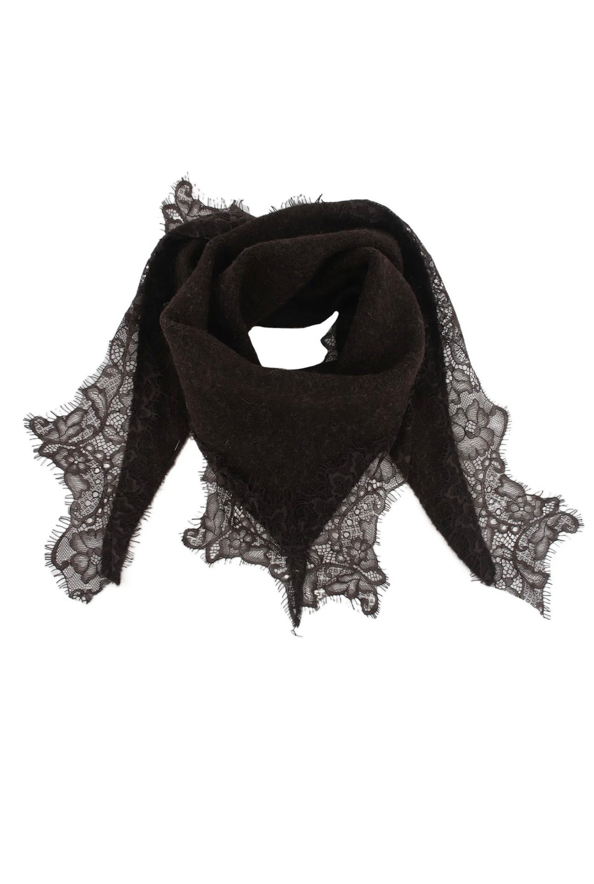 Écharpe dentelle triangle Choco