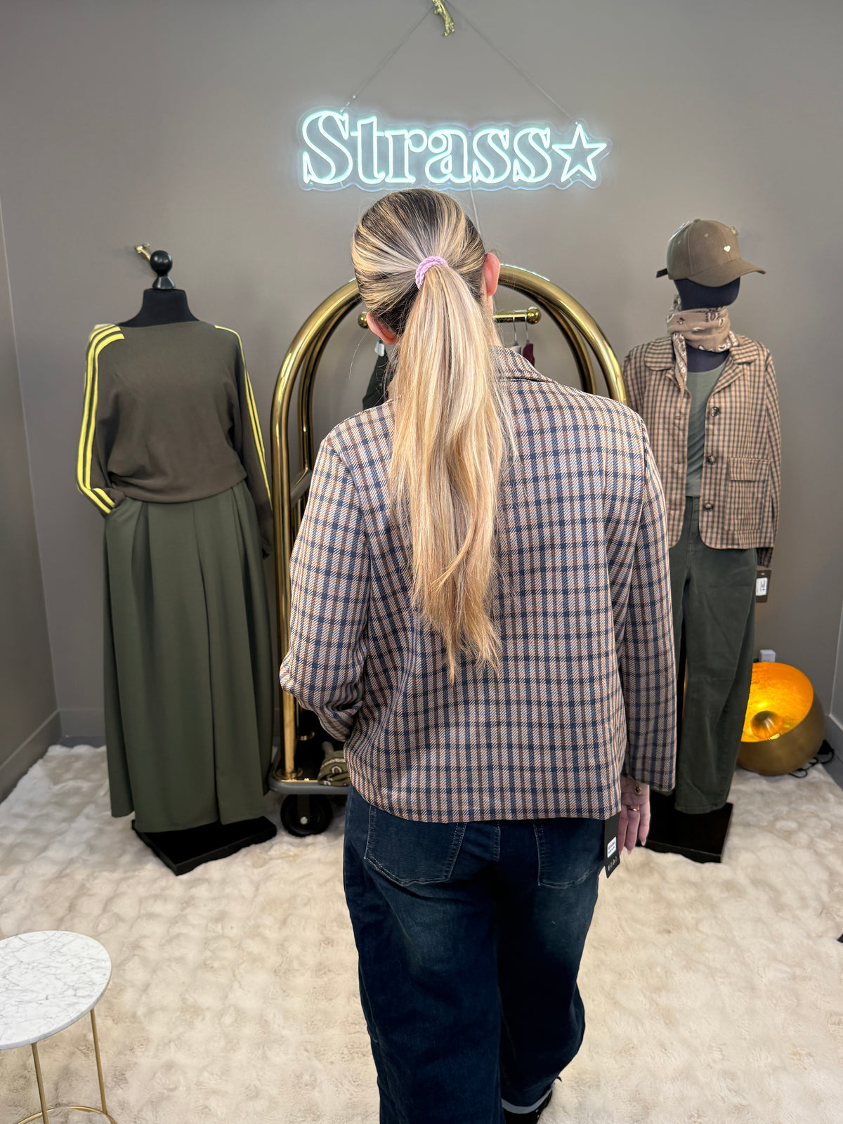 Veste écossaise marine