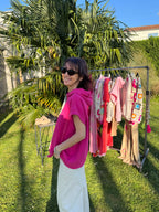 Sweat Sans Manche Fuchsia