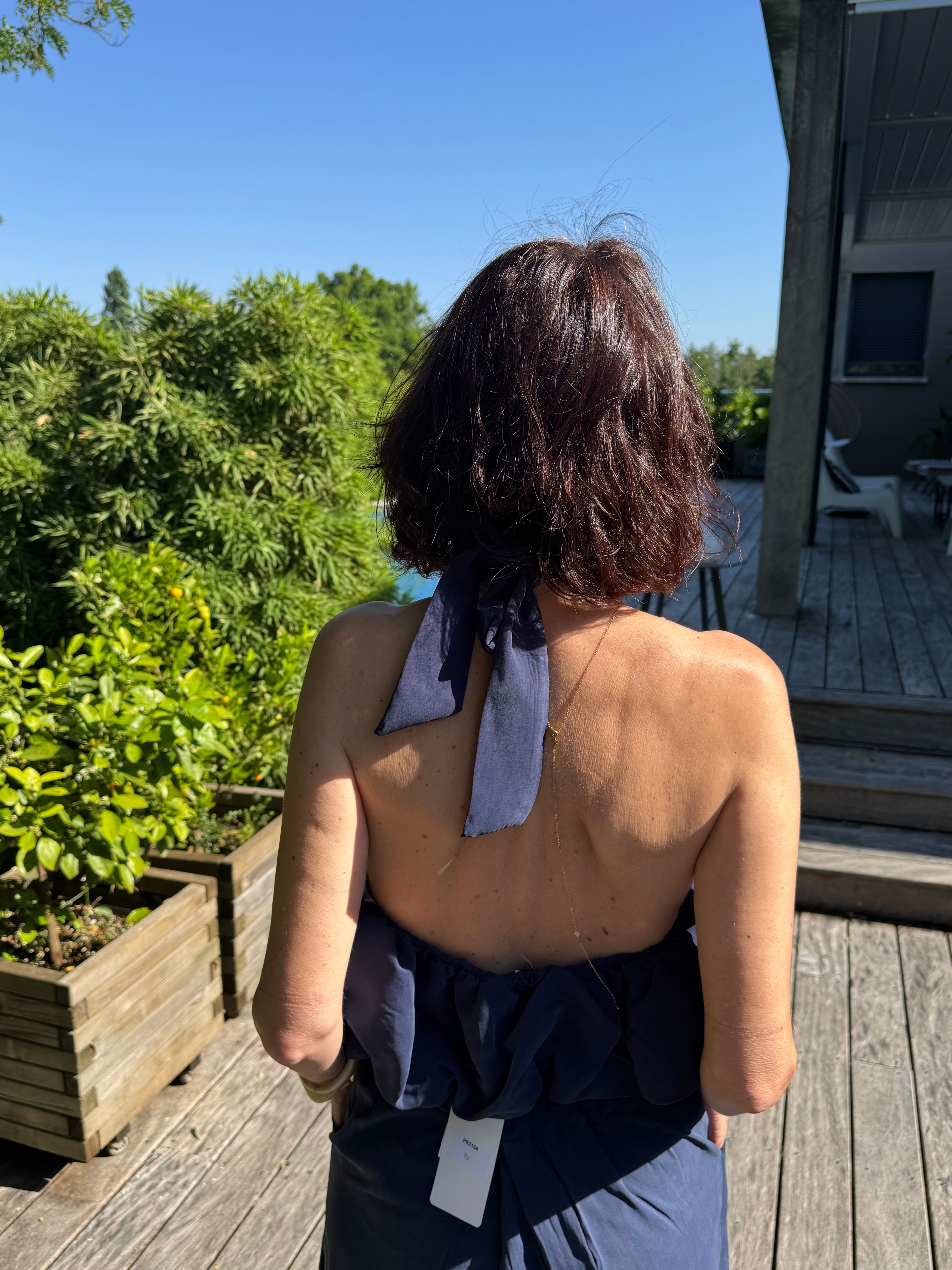 Top Dos Nu Capri Bleu Marine