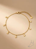 Chaine de Cheville Étoiles Dorée