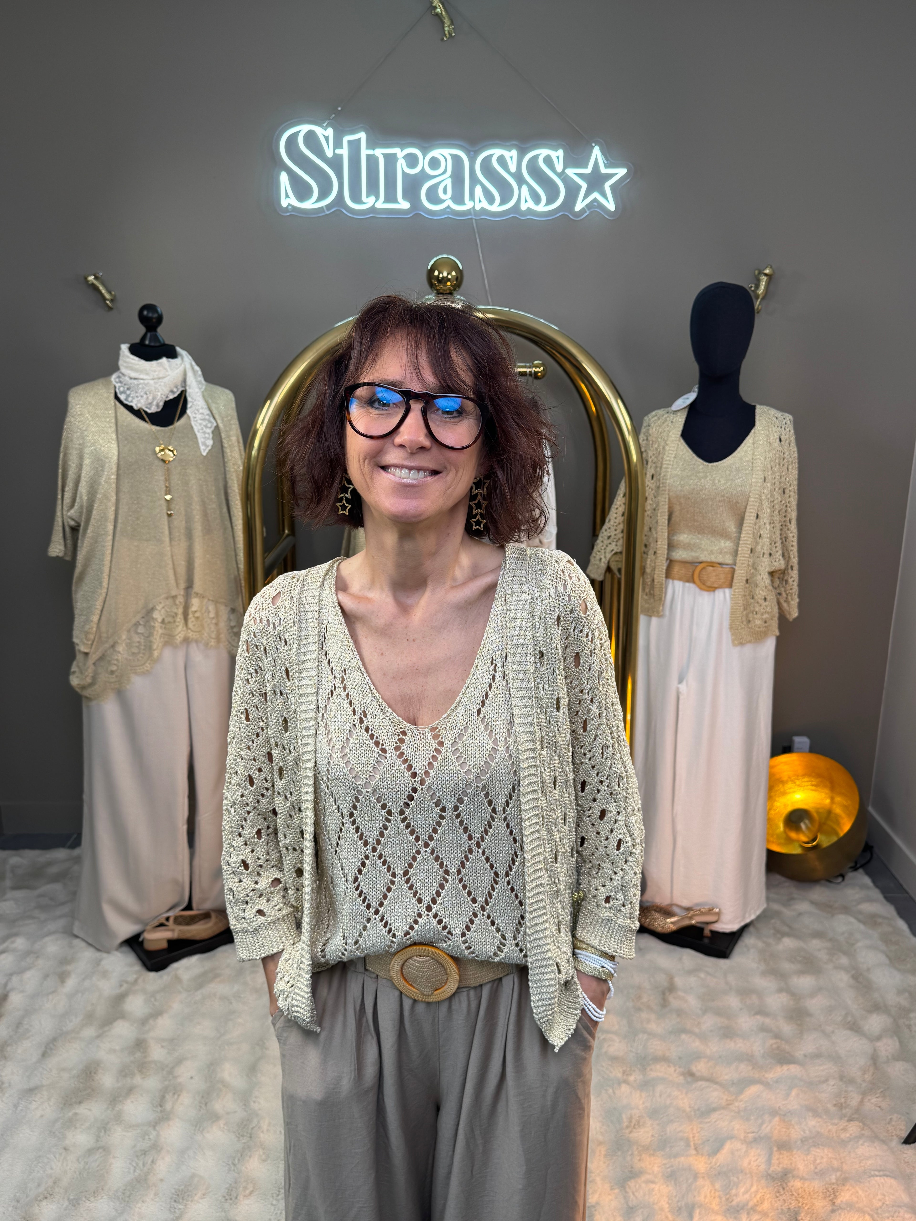 Veste Lurex Alberto Doré