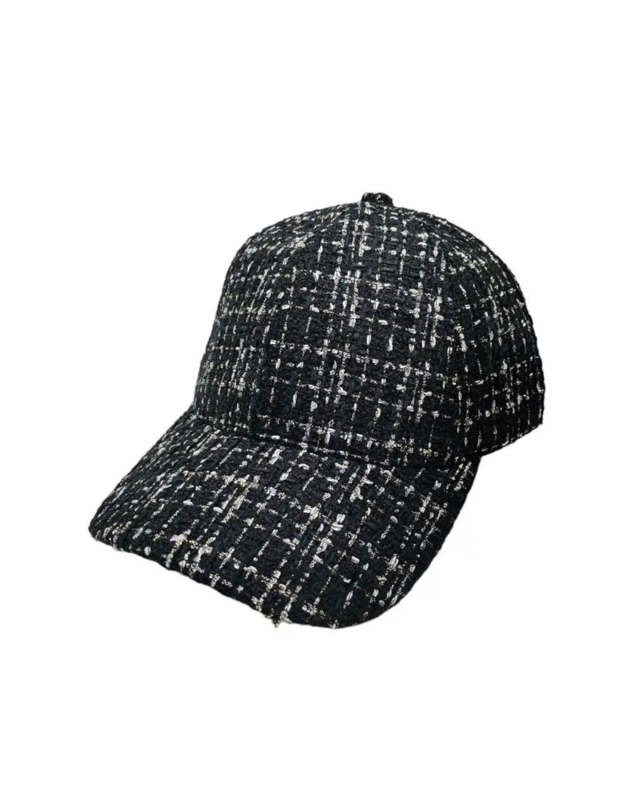 Casquette Tweed Noire