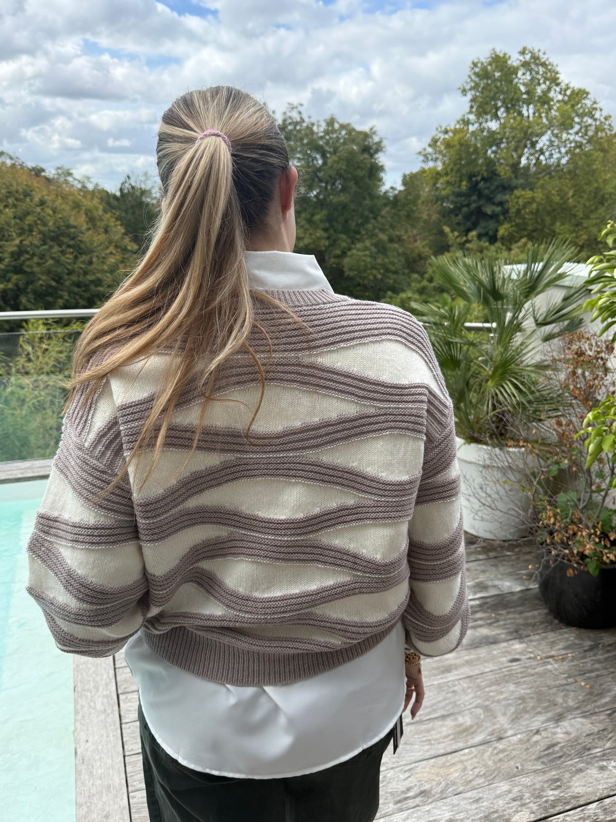Pull Vagues Beige