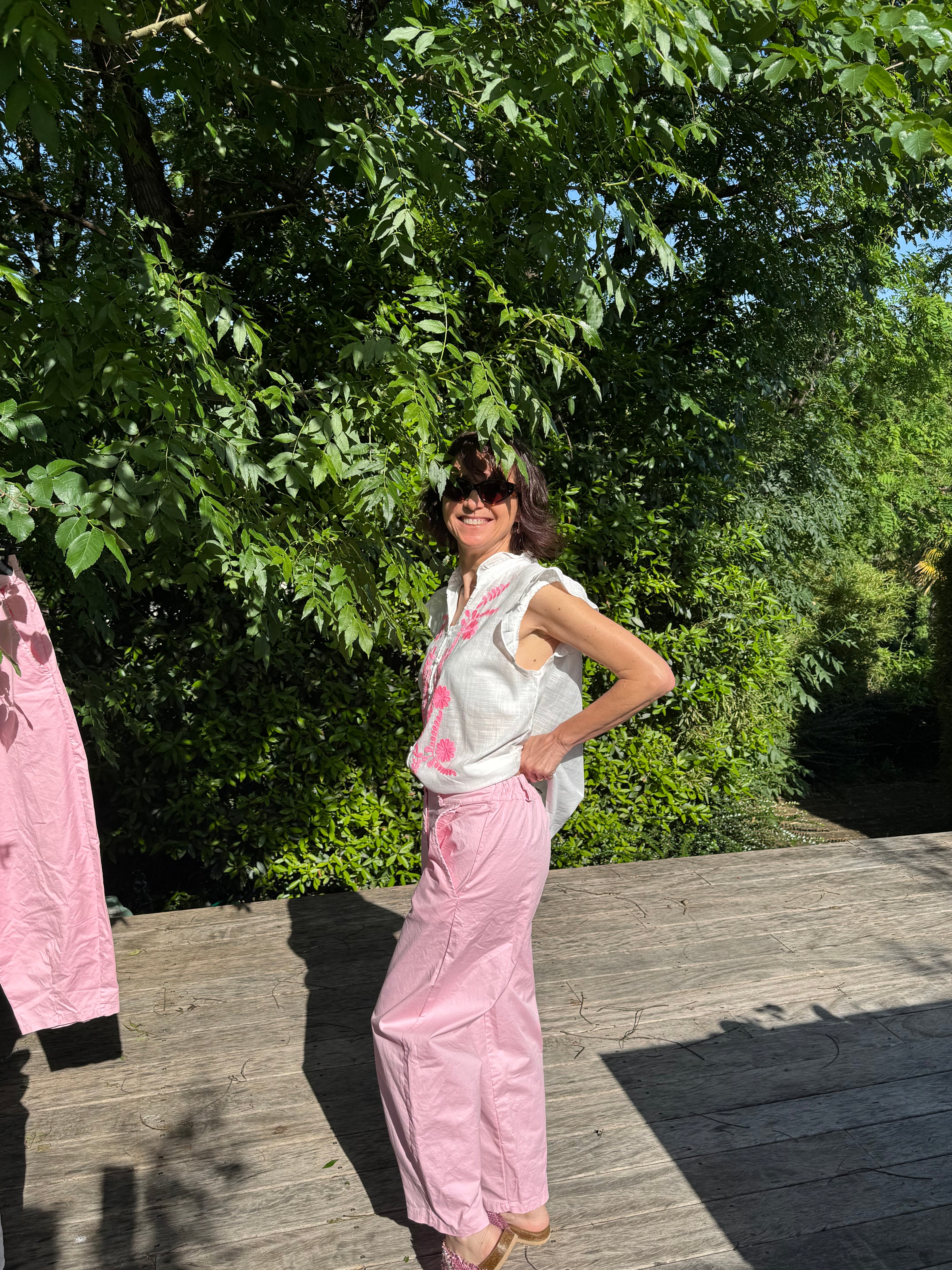 Pantalon Bulle Top Rose