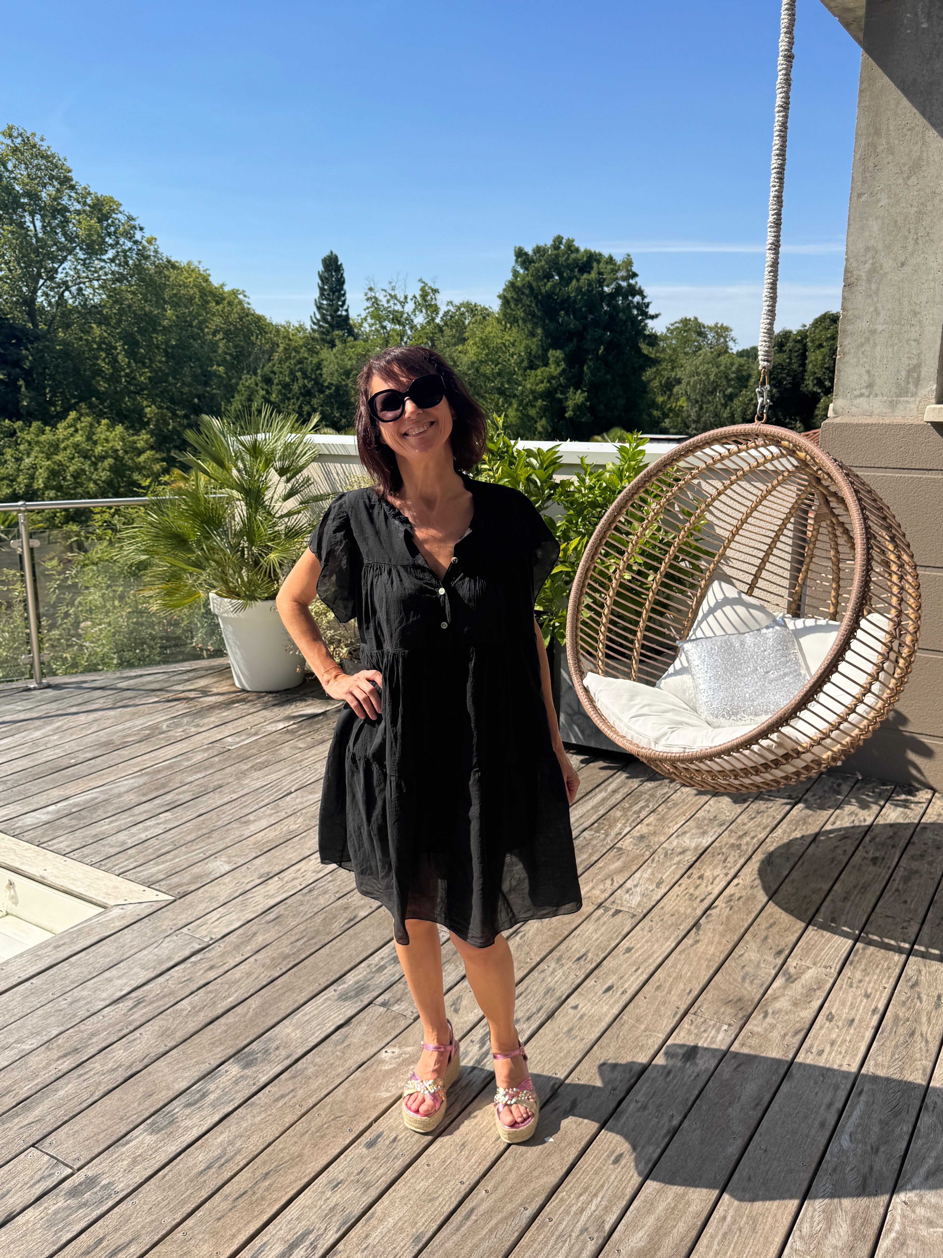 Robe Voile Légère Noire