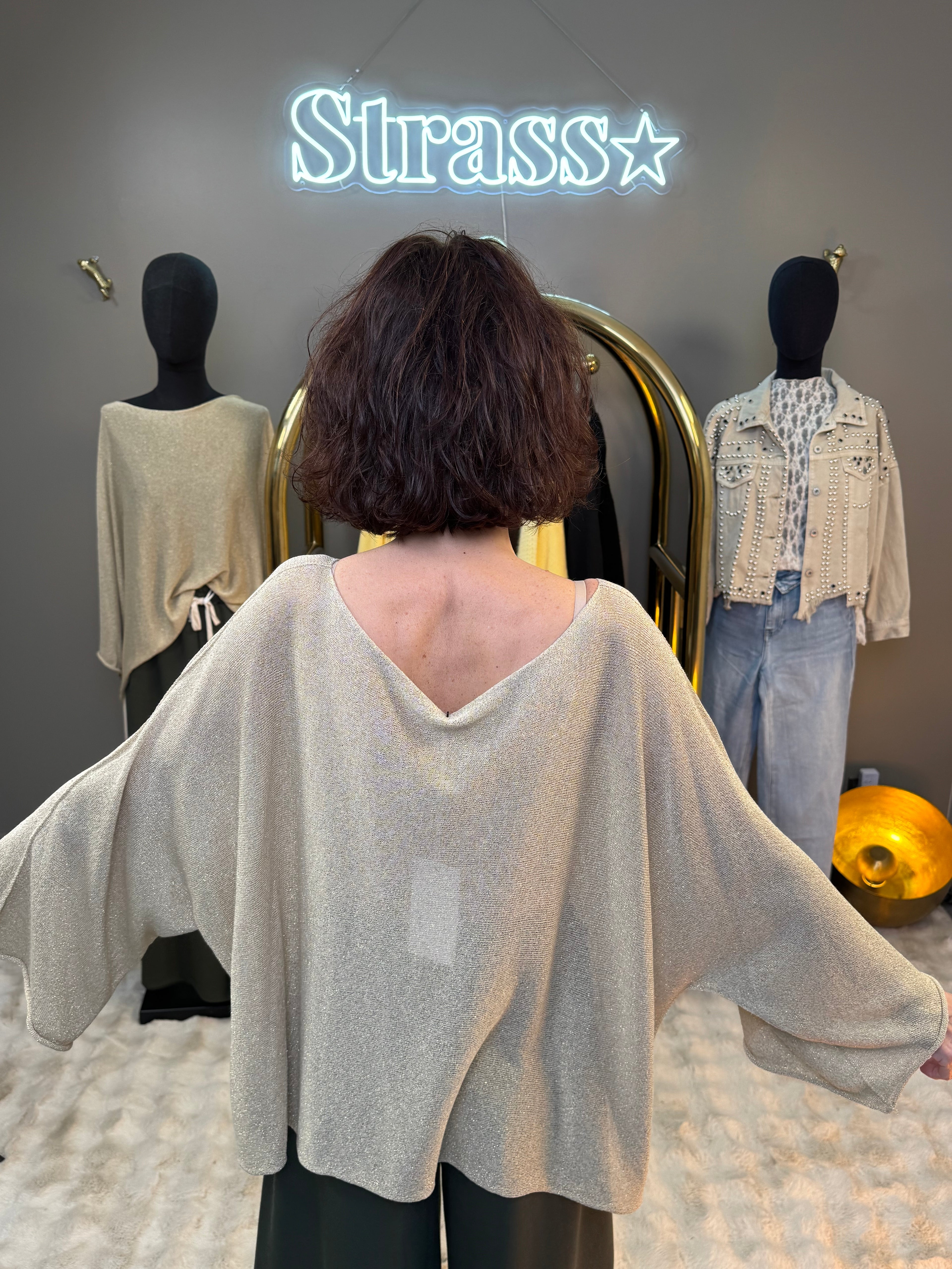 Pull Lamé Pépite doré