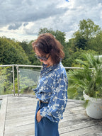 Chemise toute brodée jean