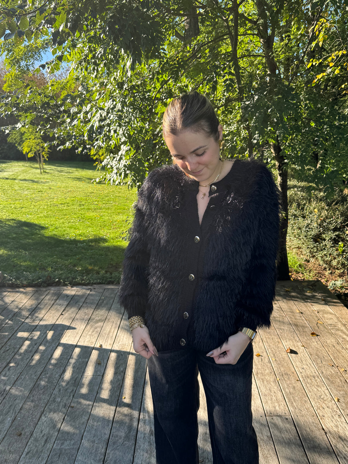 Gilet polux noir