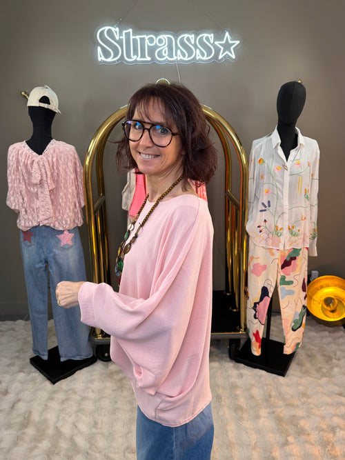 Blouse + Sautoir Leonie Rose