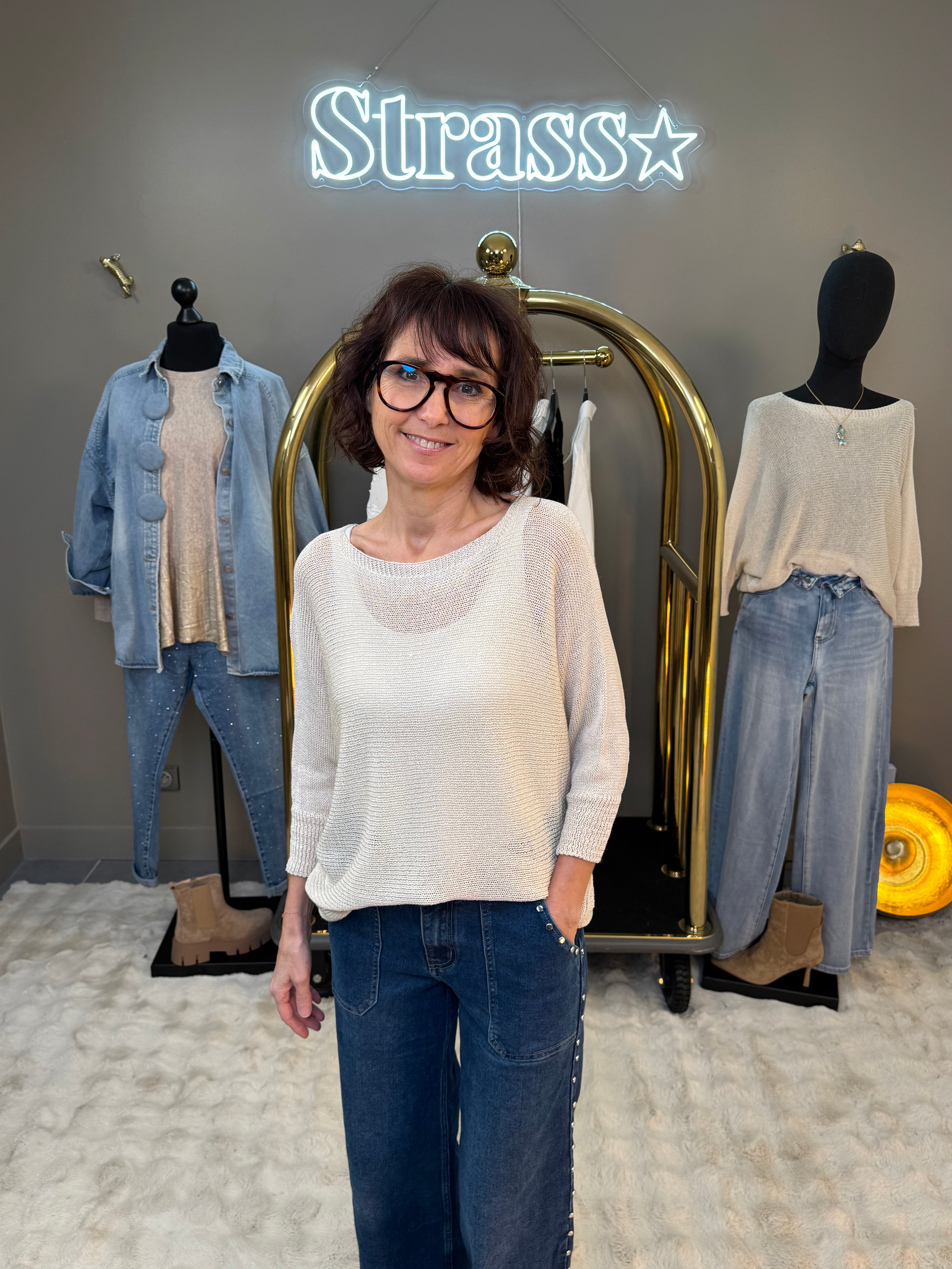 Pull Noeud Catherine beige