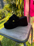 Sabot Mocassin Compensé Noir