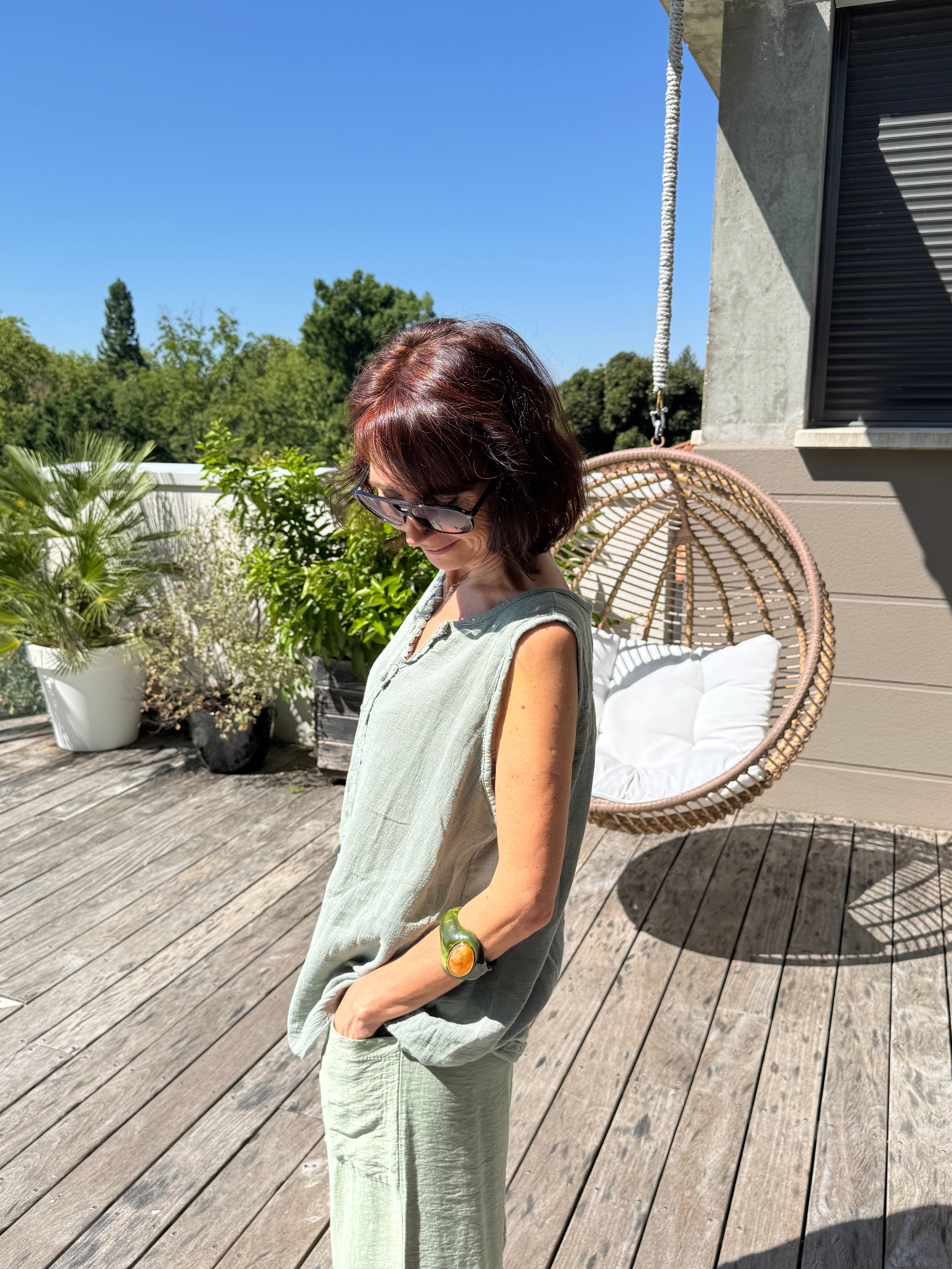 Débardeur Marguerite Kaki