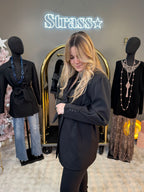 Blazer Ceinture Noir