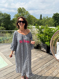 Robe Vichy St Trop bleu marine