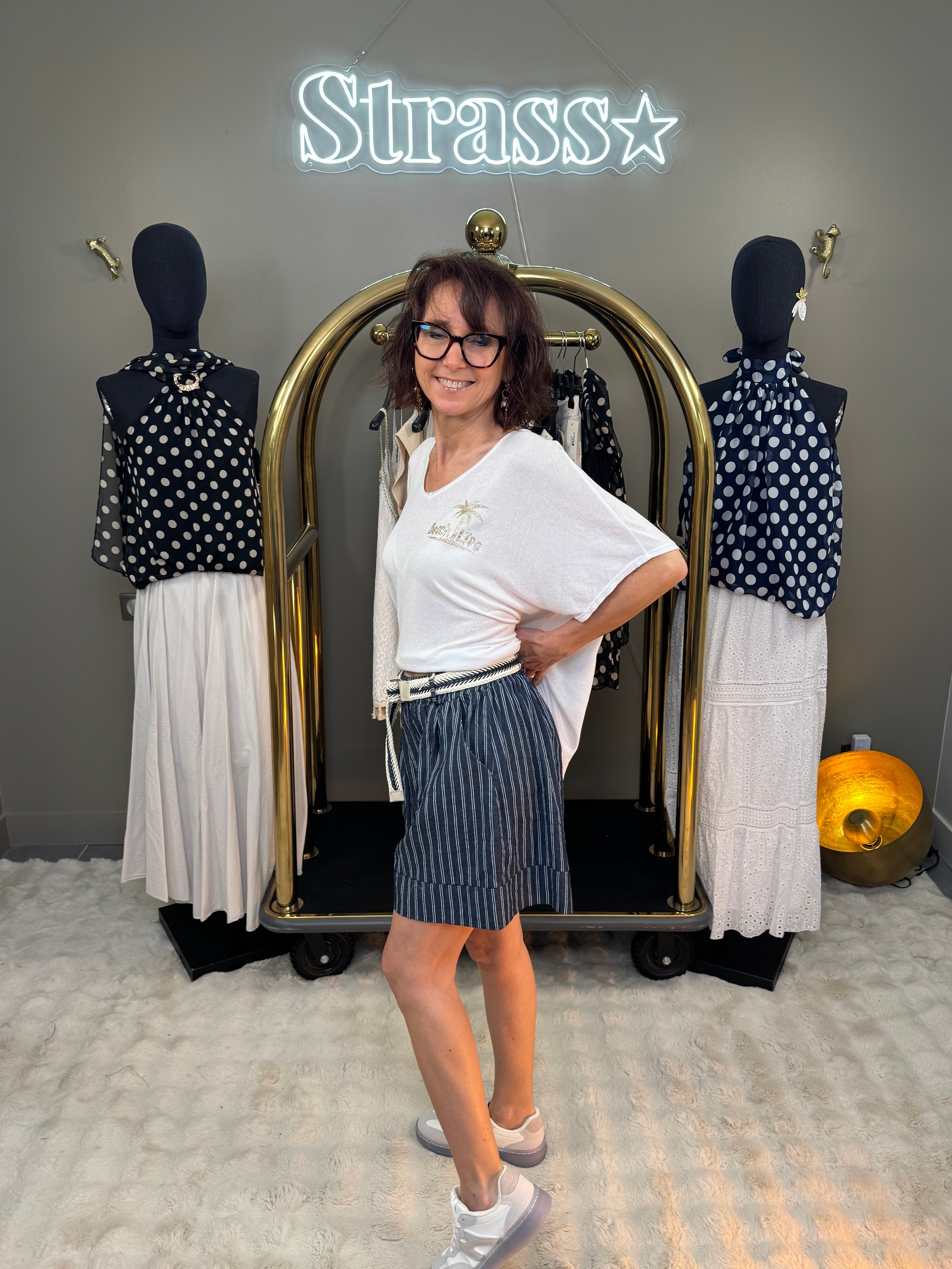 Short Jean Rayé