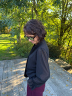 Top col foulard noir