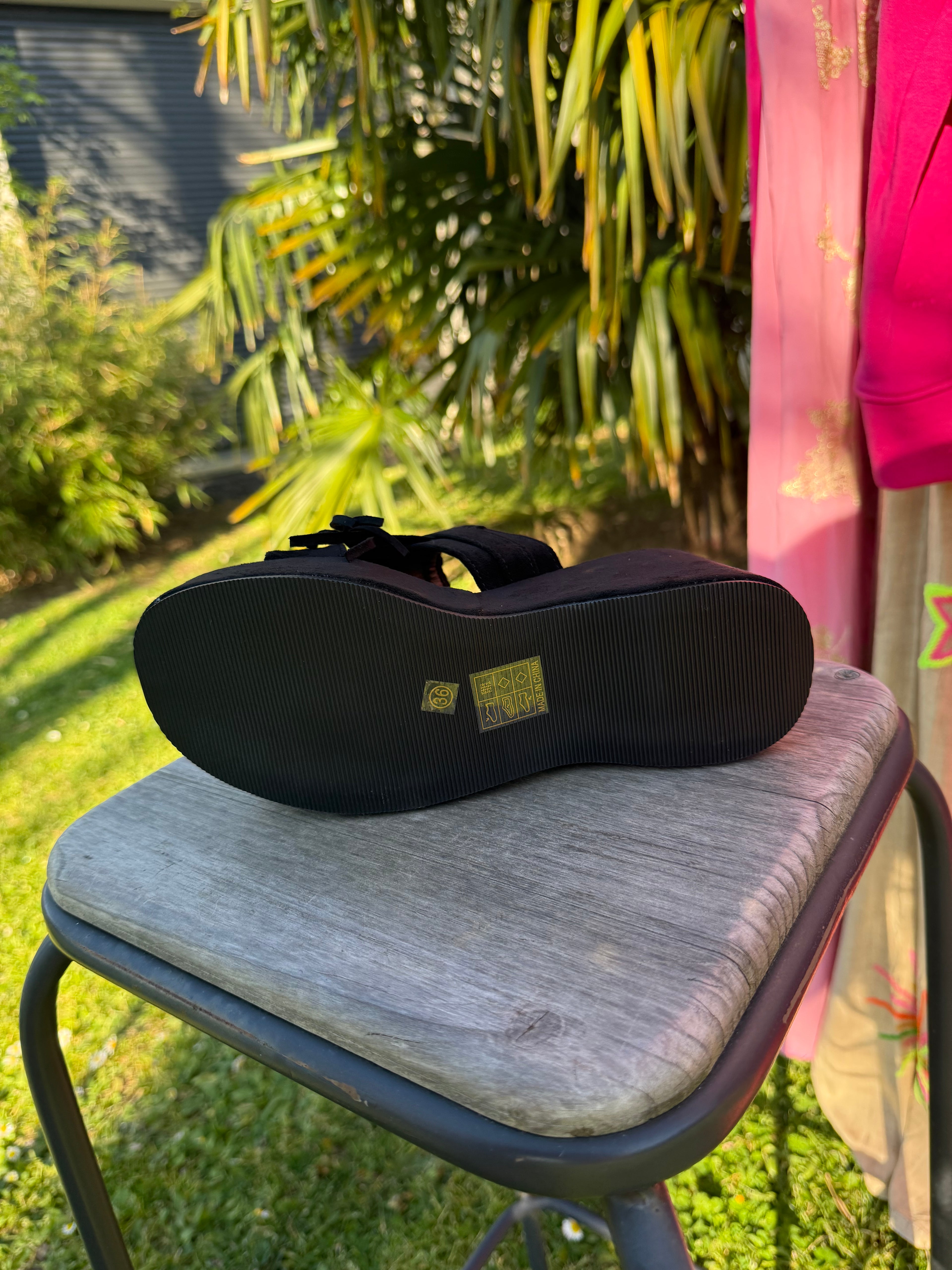 Sabot Mocassin Compensé Noir