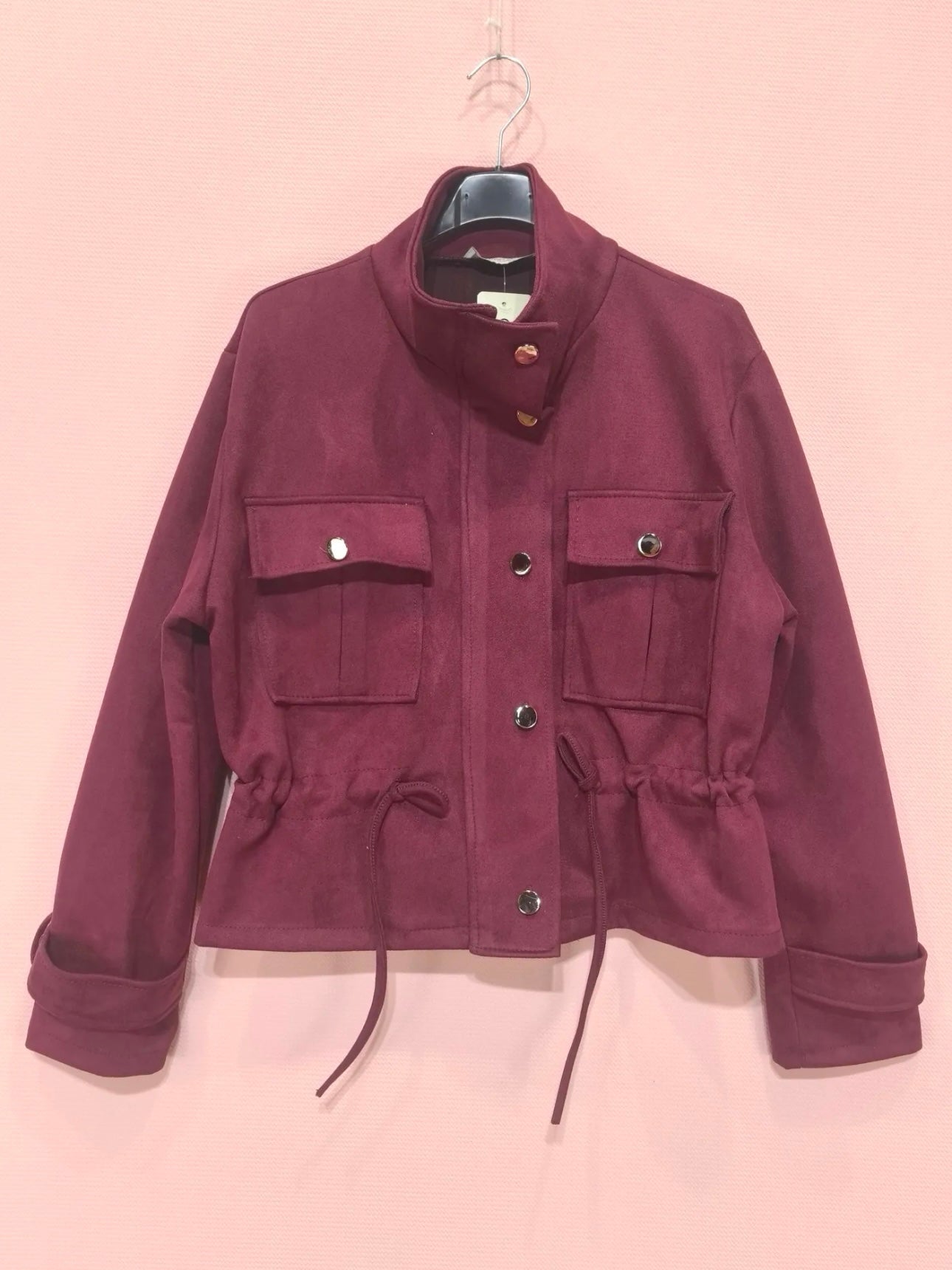 Blouson Suédine Bordeaux