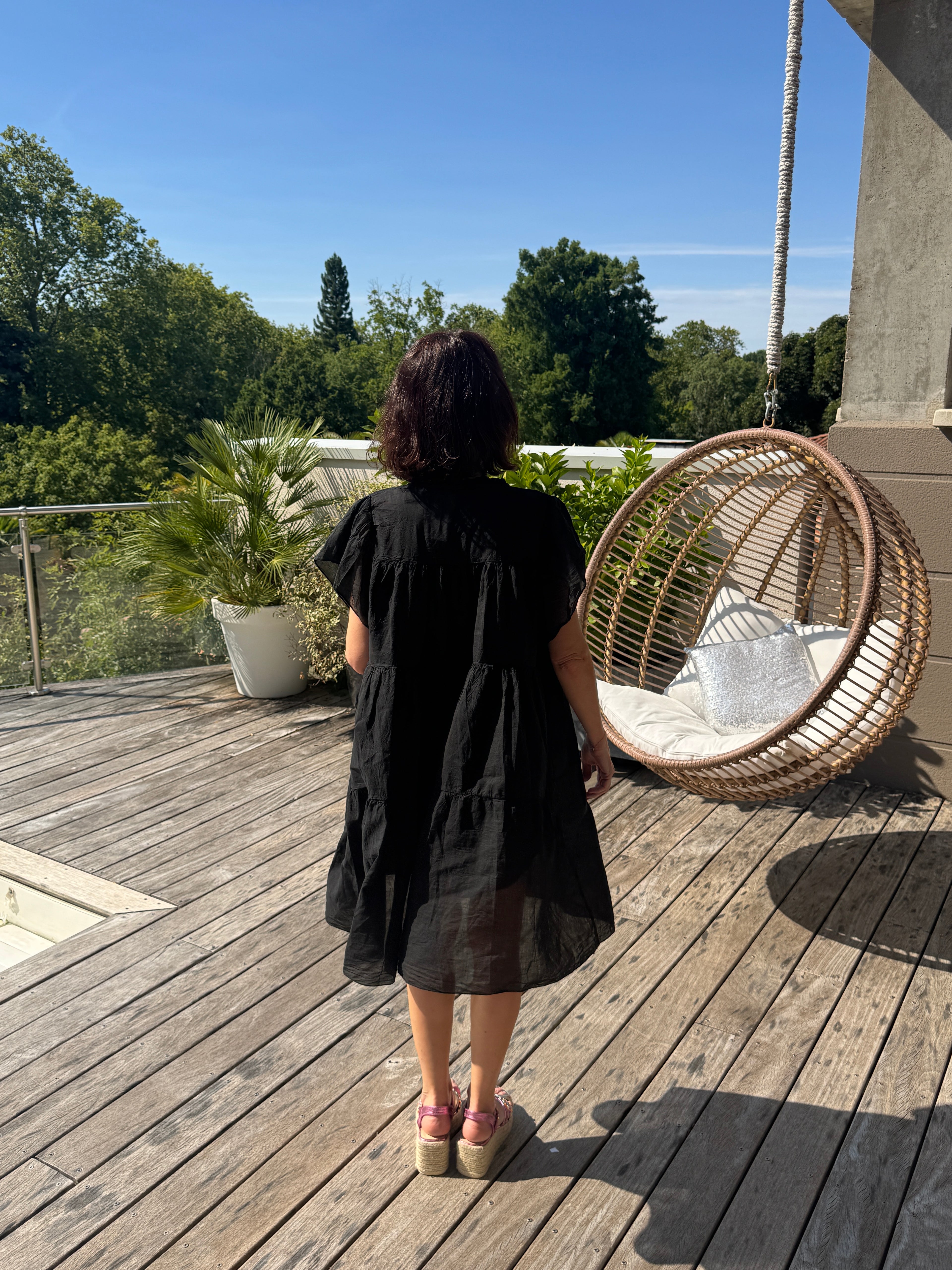 Robe Voile Légère Noire