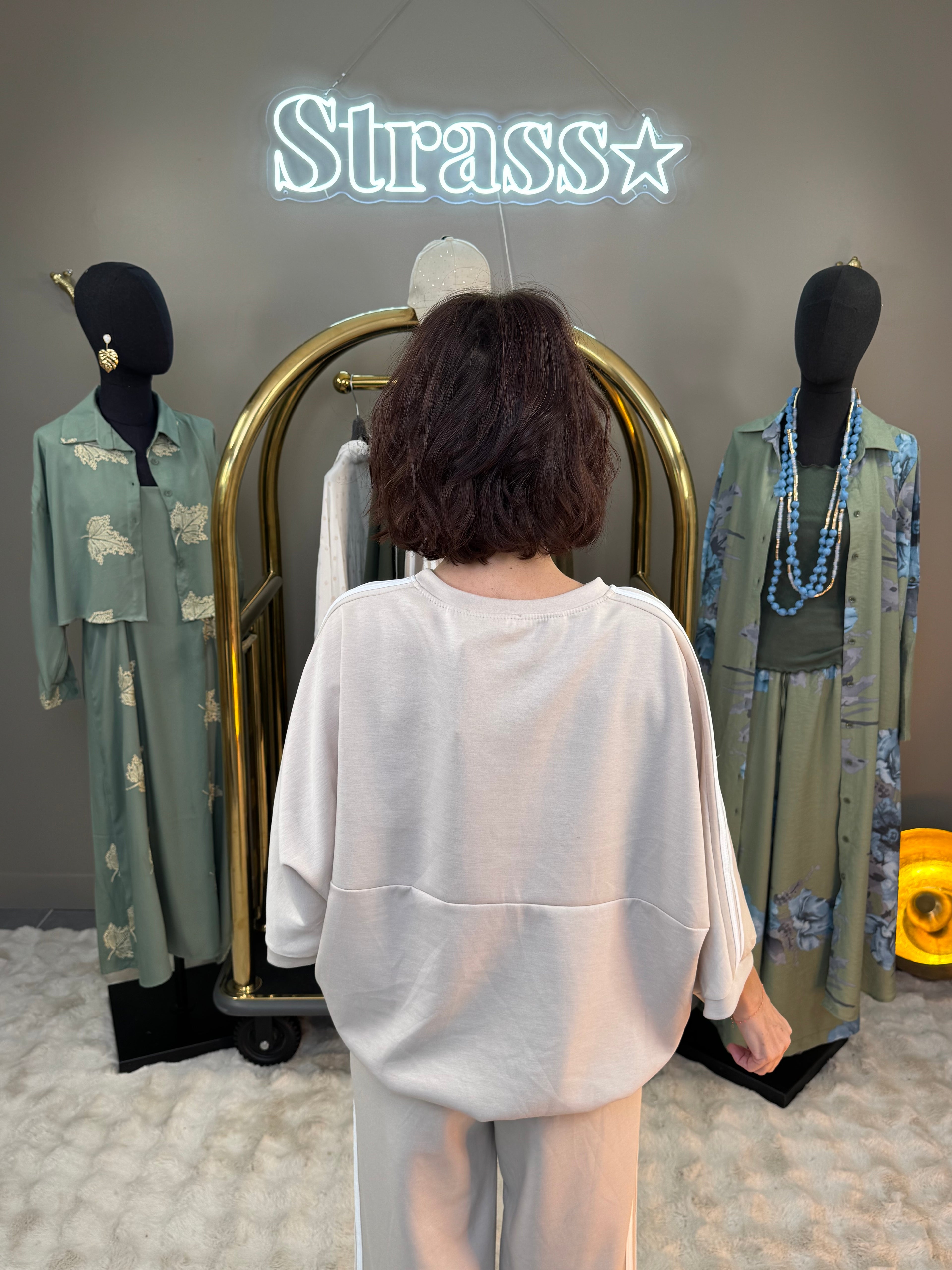 Ensemble Jog sweat + pantalon Beige