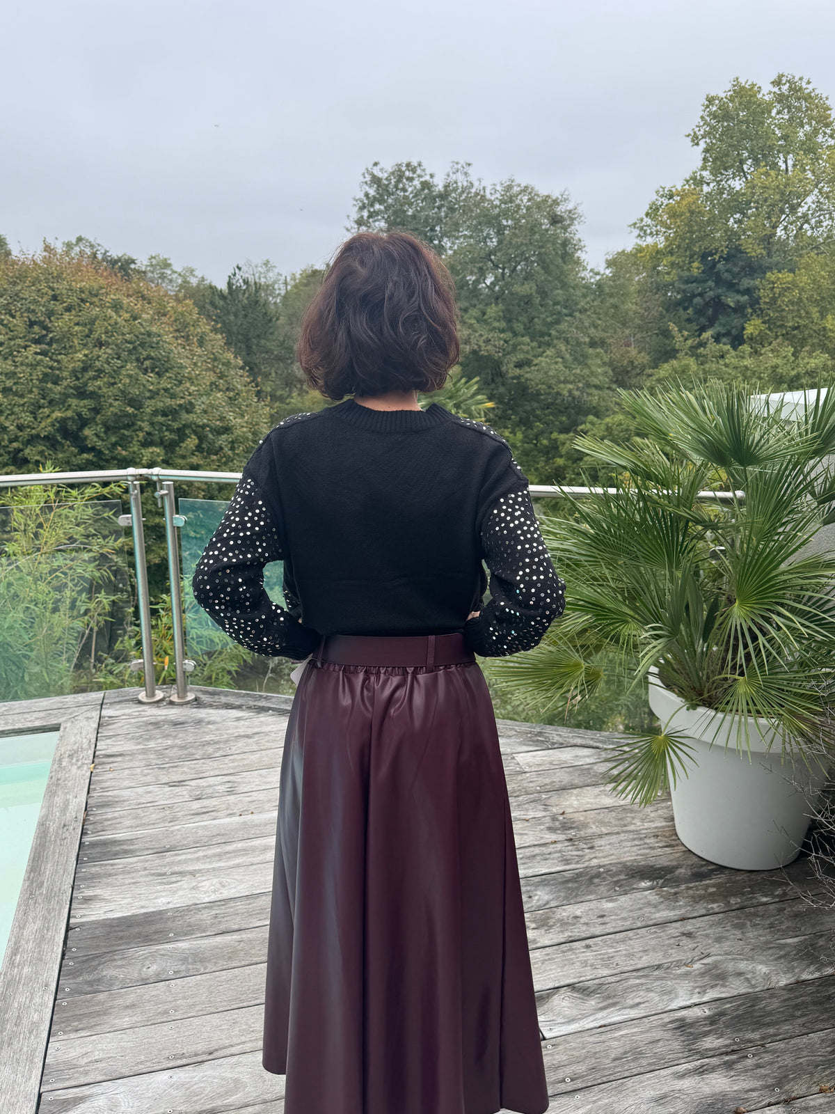 Jupe Cyrielle bordeaux