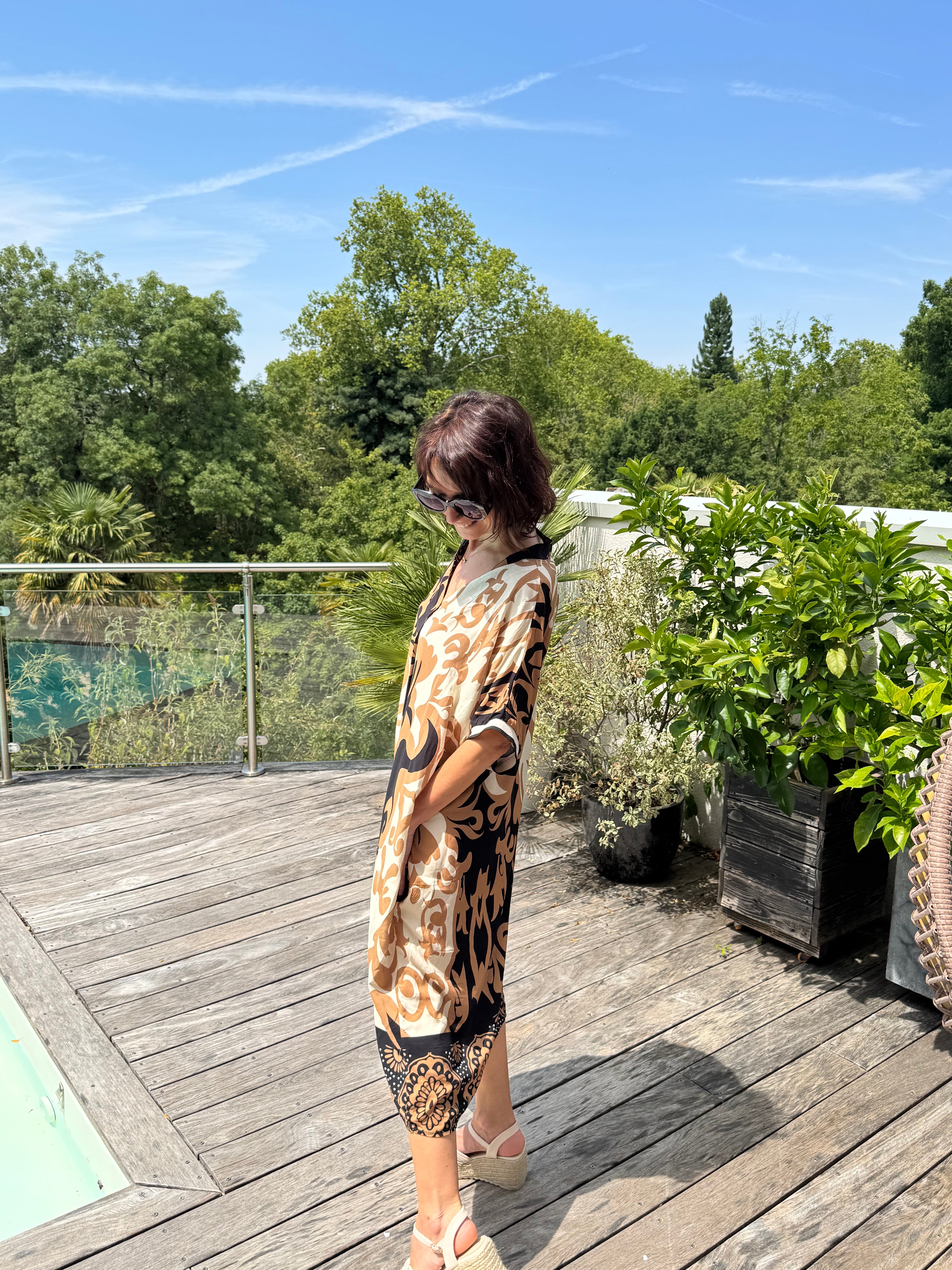 Robe Viscose Sunlight Camel