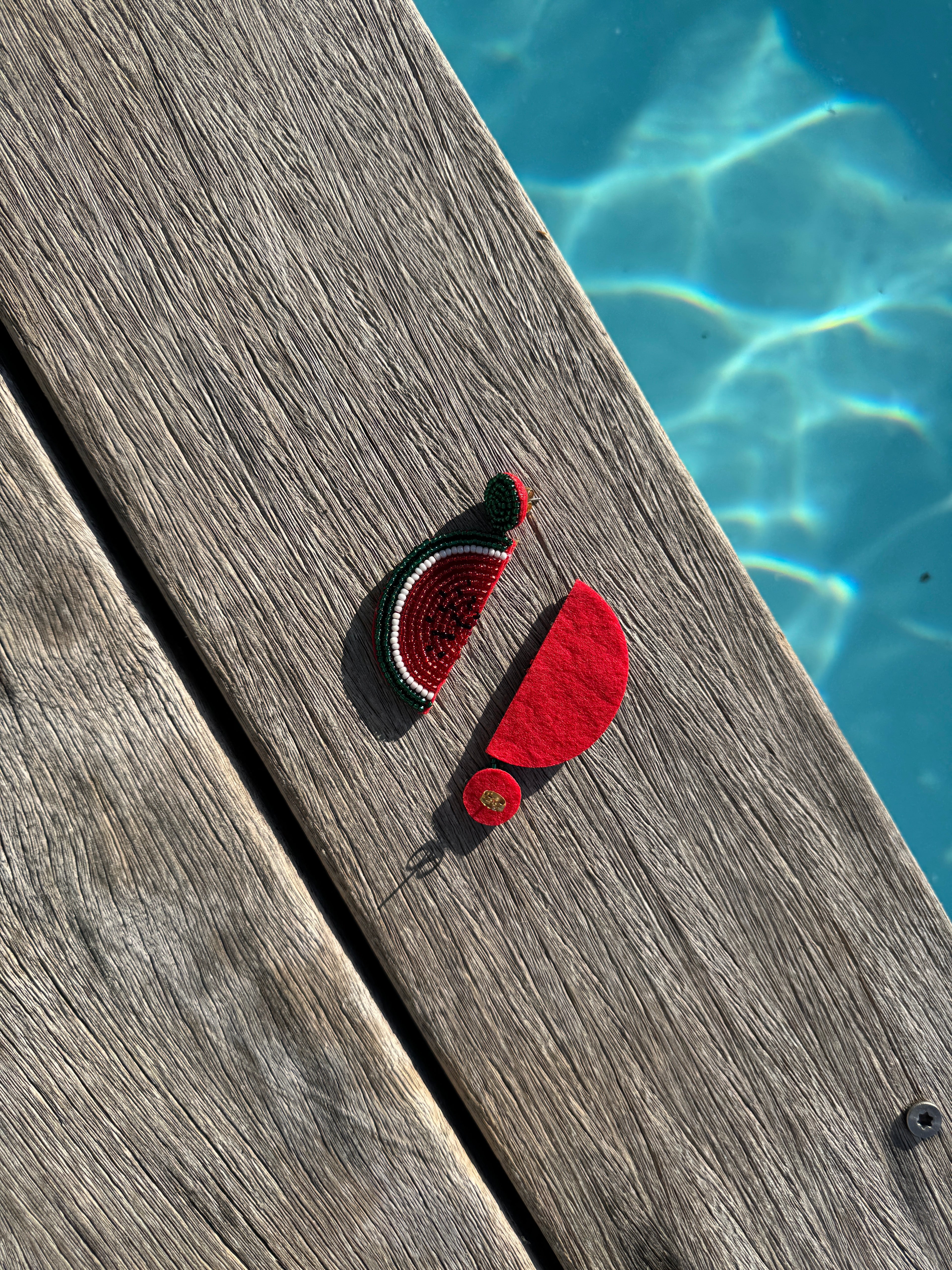 Boucles d'Oreilles Pastèque