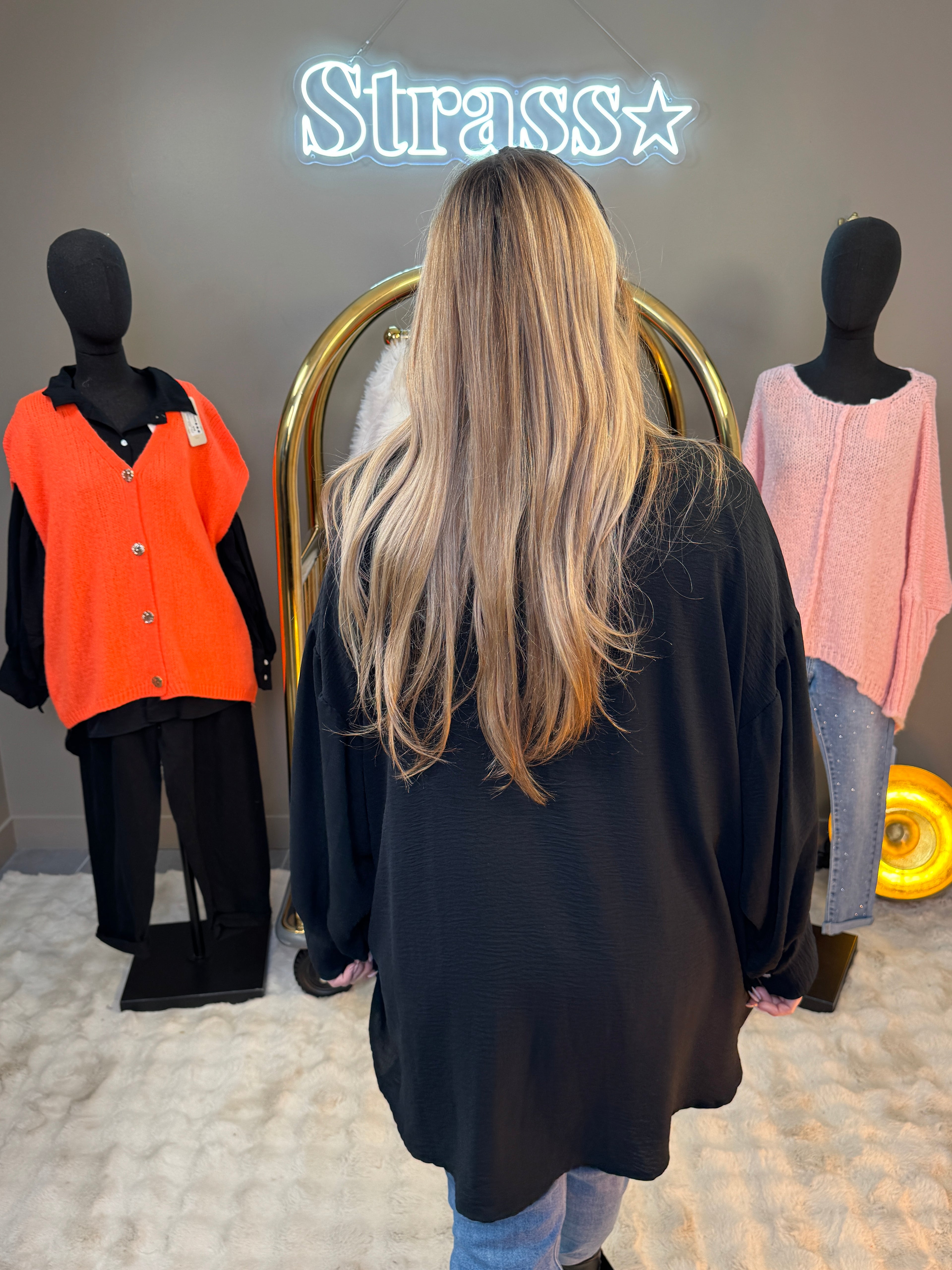 Chemise Milan Noire Grande Taille