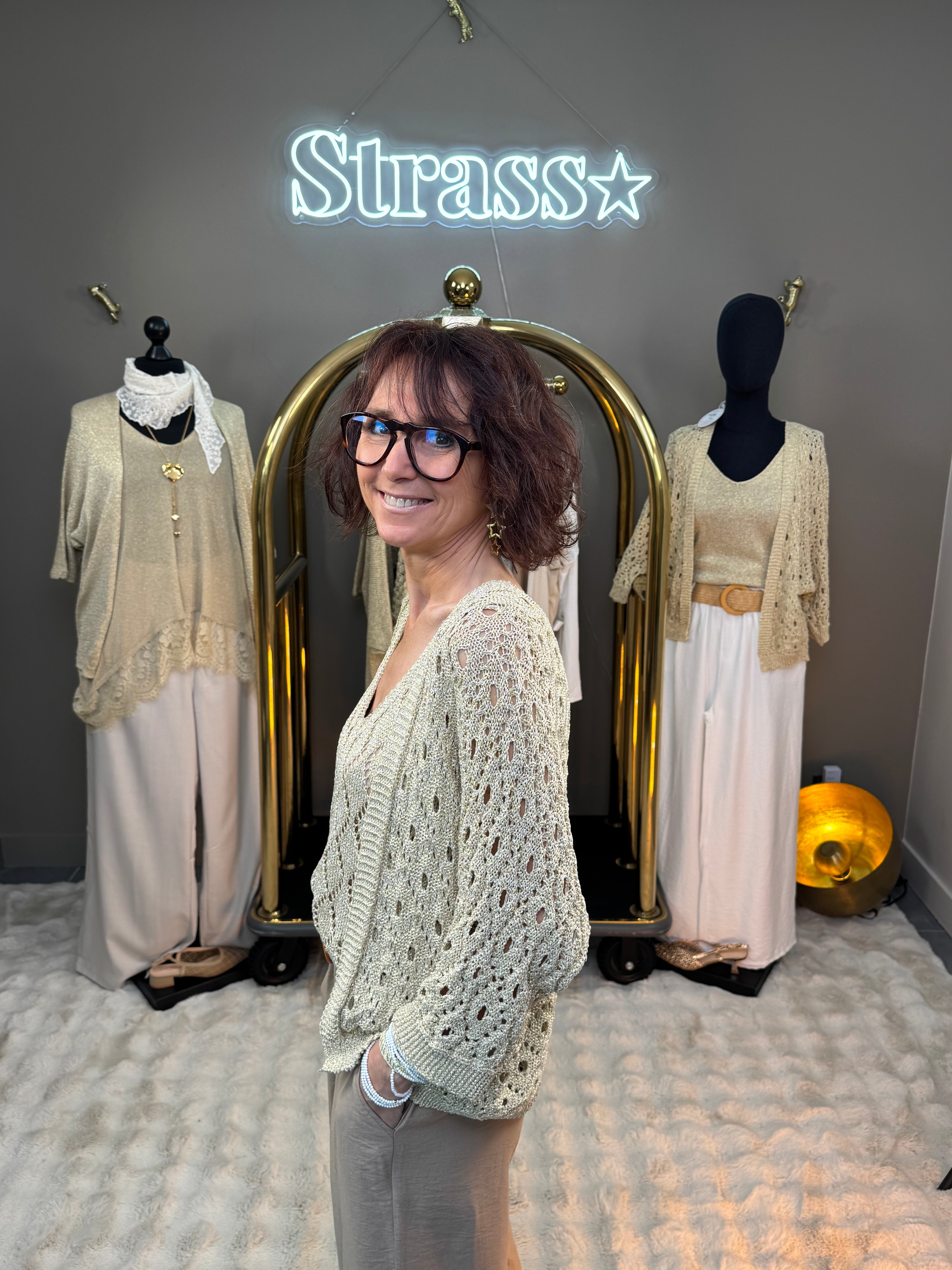 Veste Lurex Alberto Doré