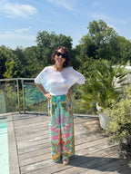 Pantalon Ramages Turquoise