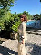 Blouson plume et paillette