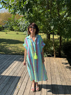Robe Kimono Canarie Turquoise