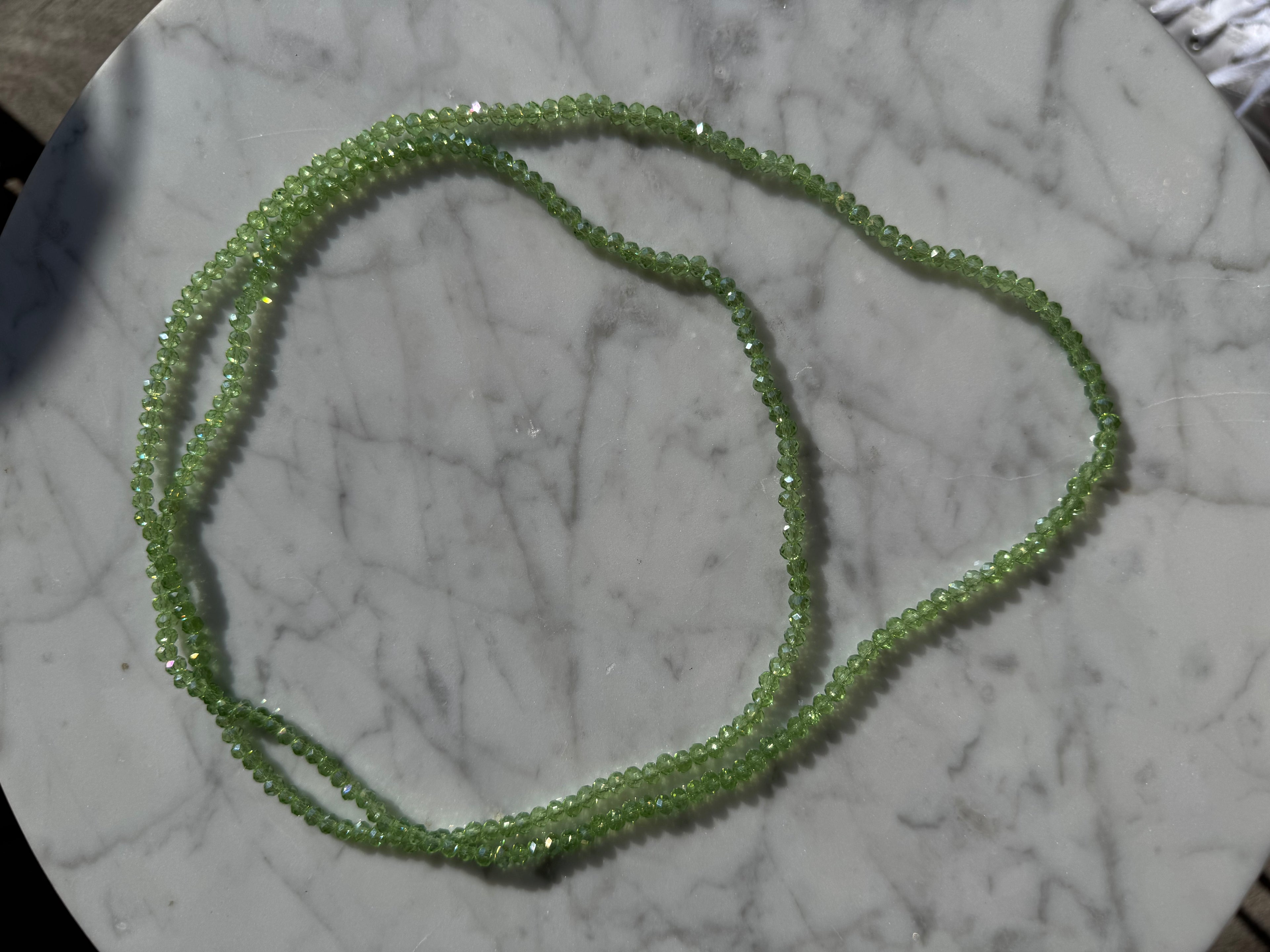 Bracelet - Collier cristal vert