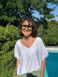 Top Dos Dentelle Blanc