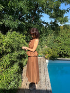 Ensemble Jupe + Top Soleil Choco
