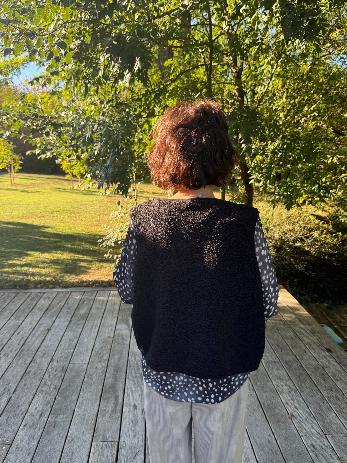 Veste sans manche petit mouton noire