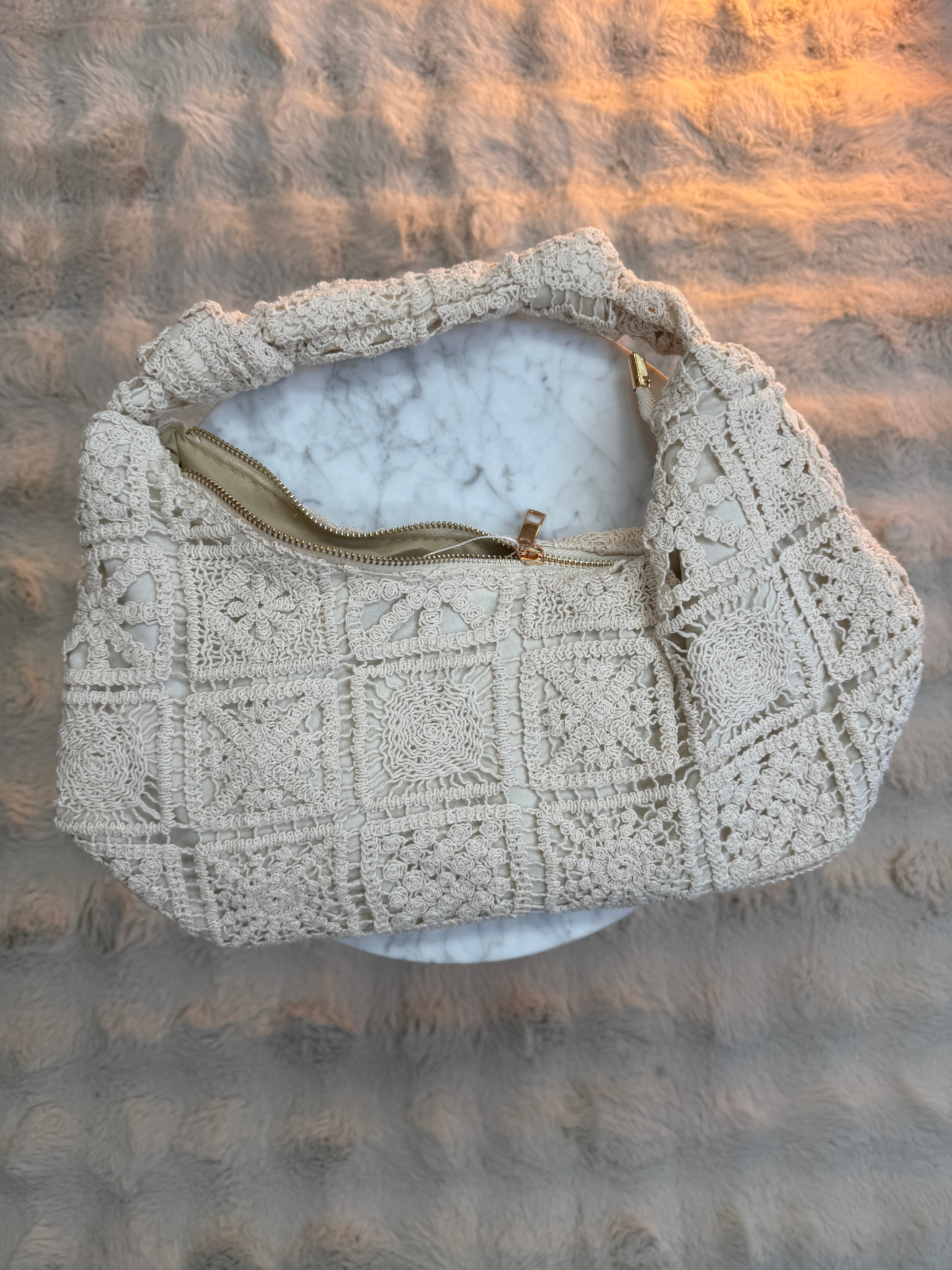 Sac Crochet Beige