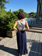 Jupe légère Ceinture Bleu Marine