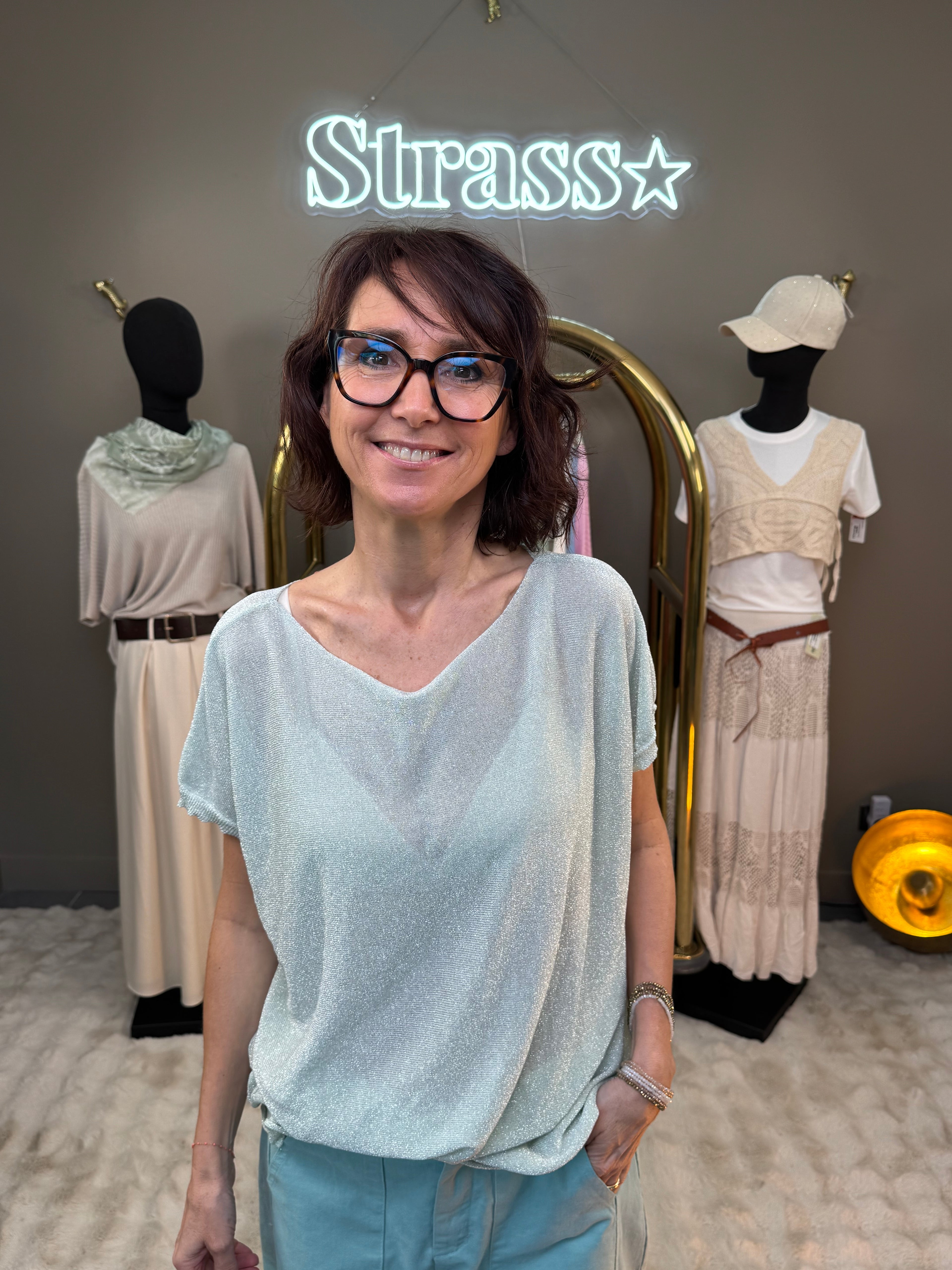 Pull Éblouissant Vert d’Eau