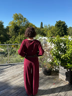 Pantalon sport chic bordeaux