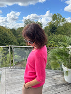 Pull Vincent Col V Manche Courte Corail