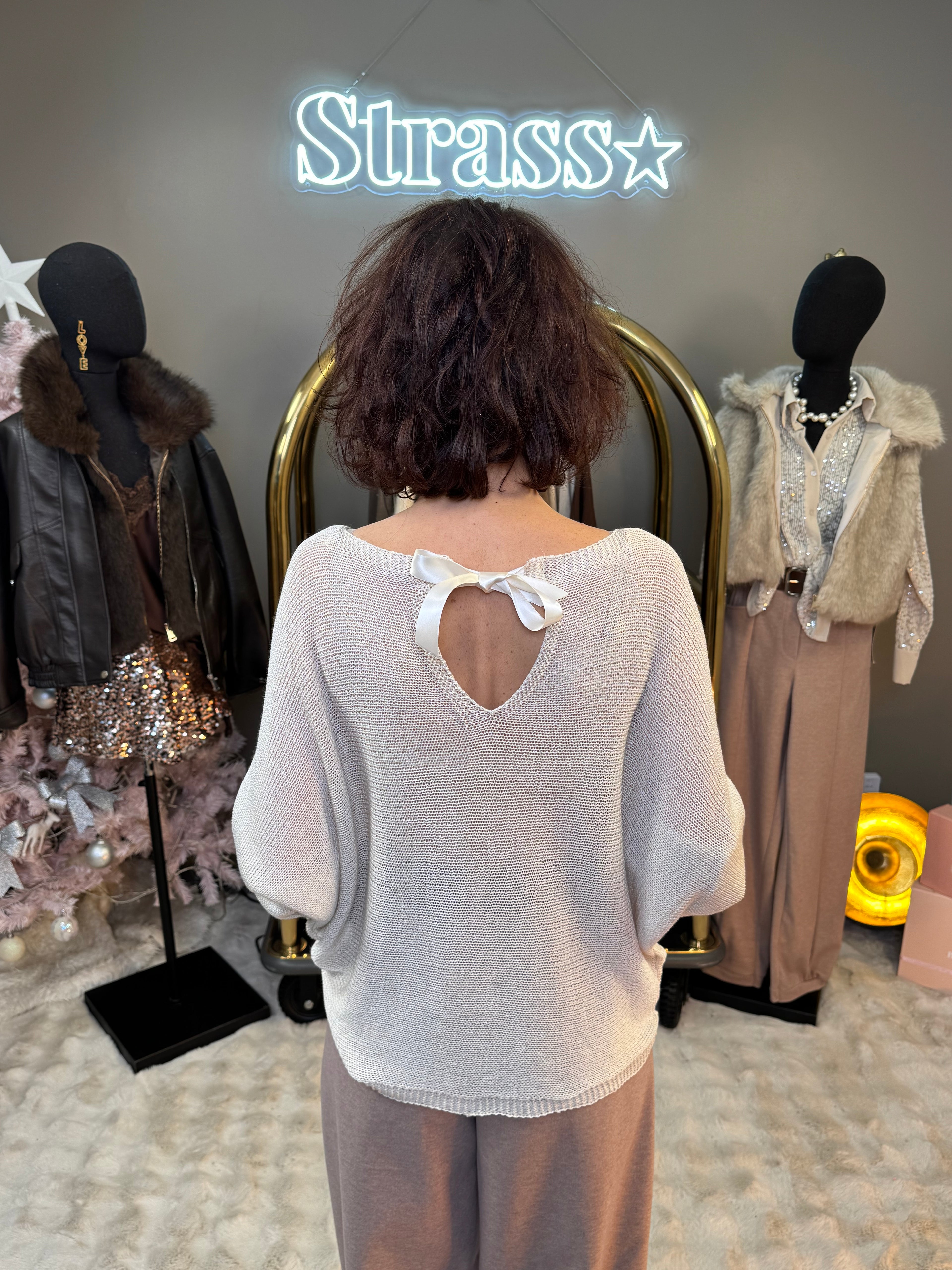 Pulls Noeud Catherine Beige