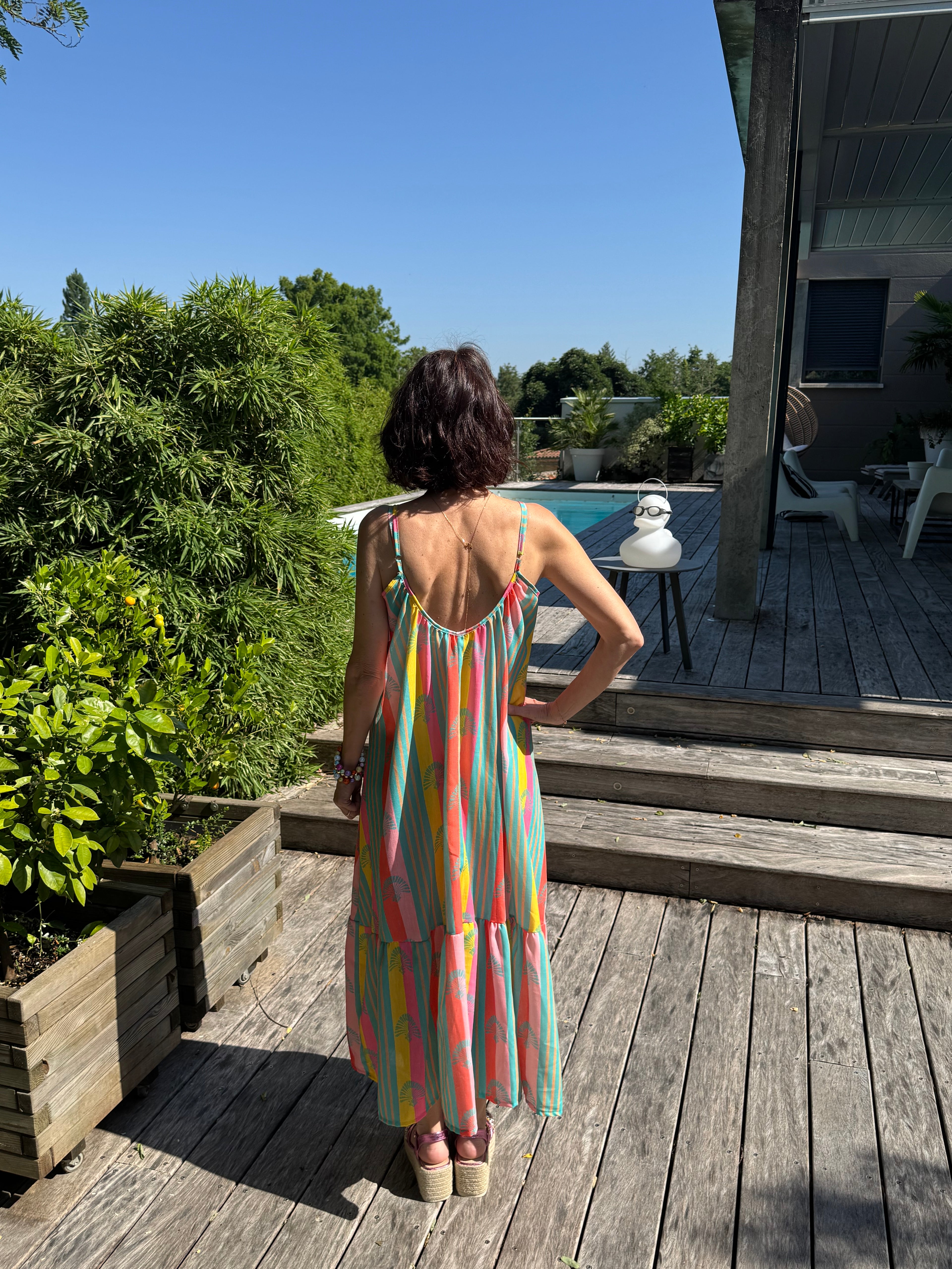 Robe Arbre du Voyageur Turquoise