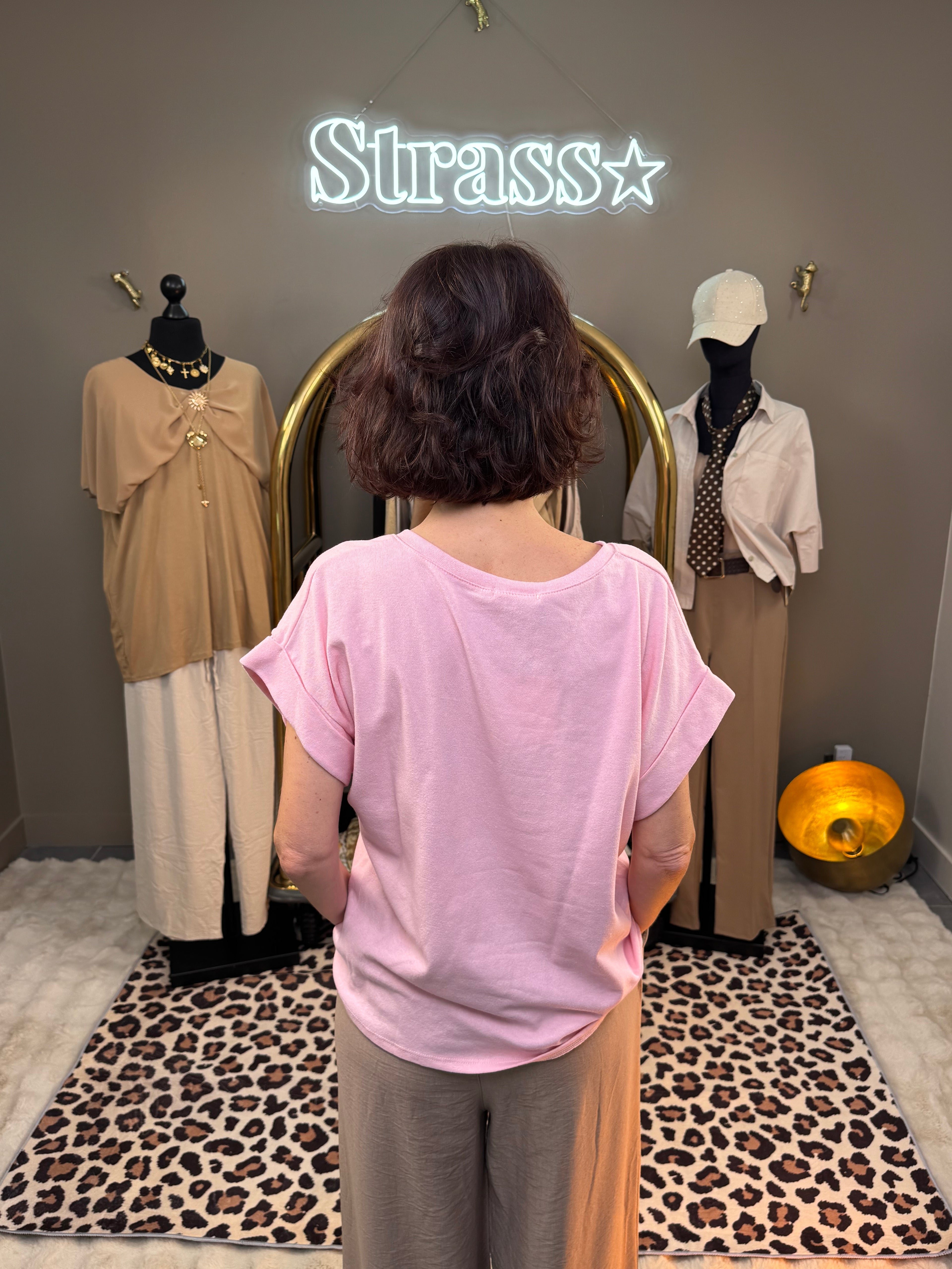 T shirt Épais Rose