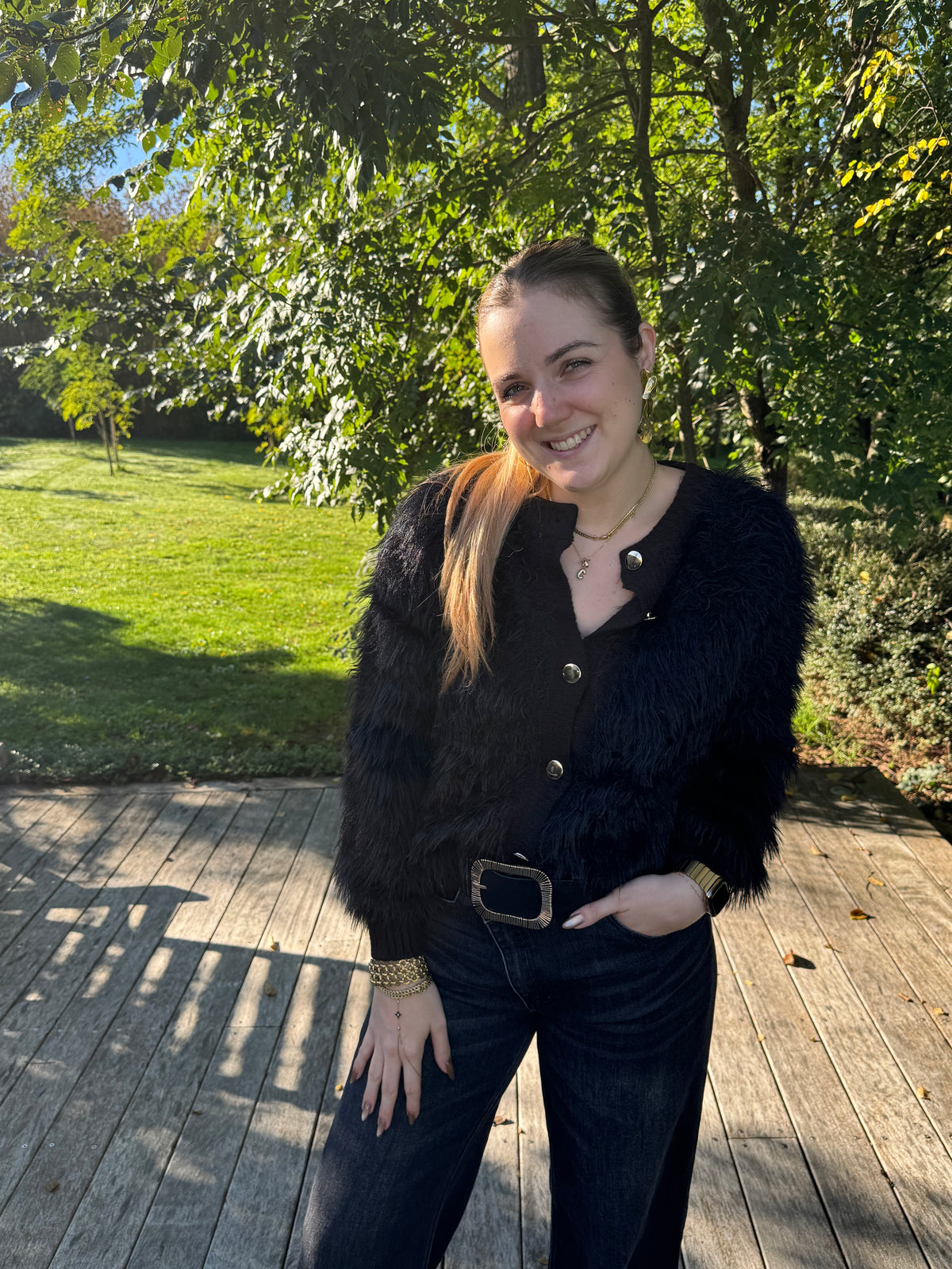 Gilet polux noir
