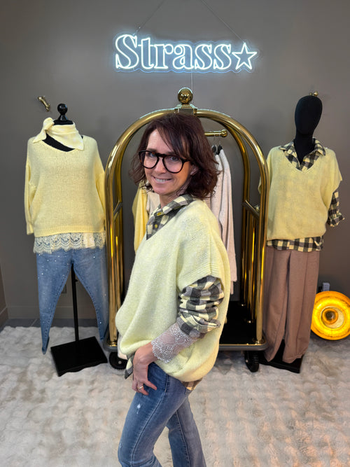 Pull Sans manche Martin Jaune