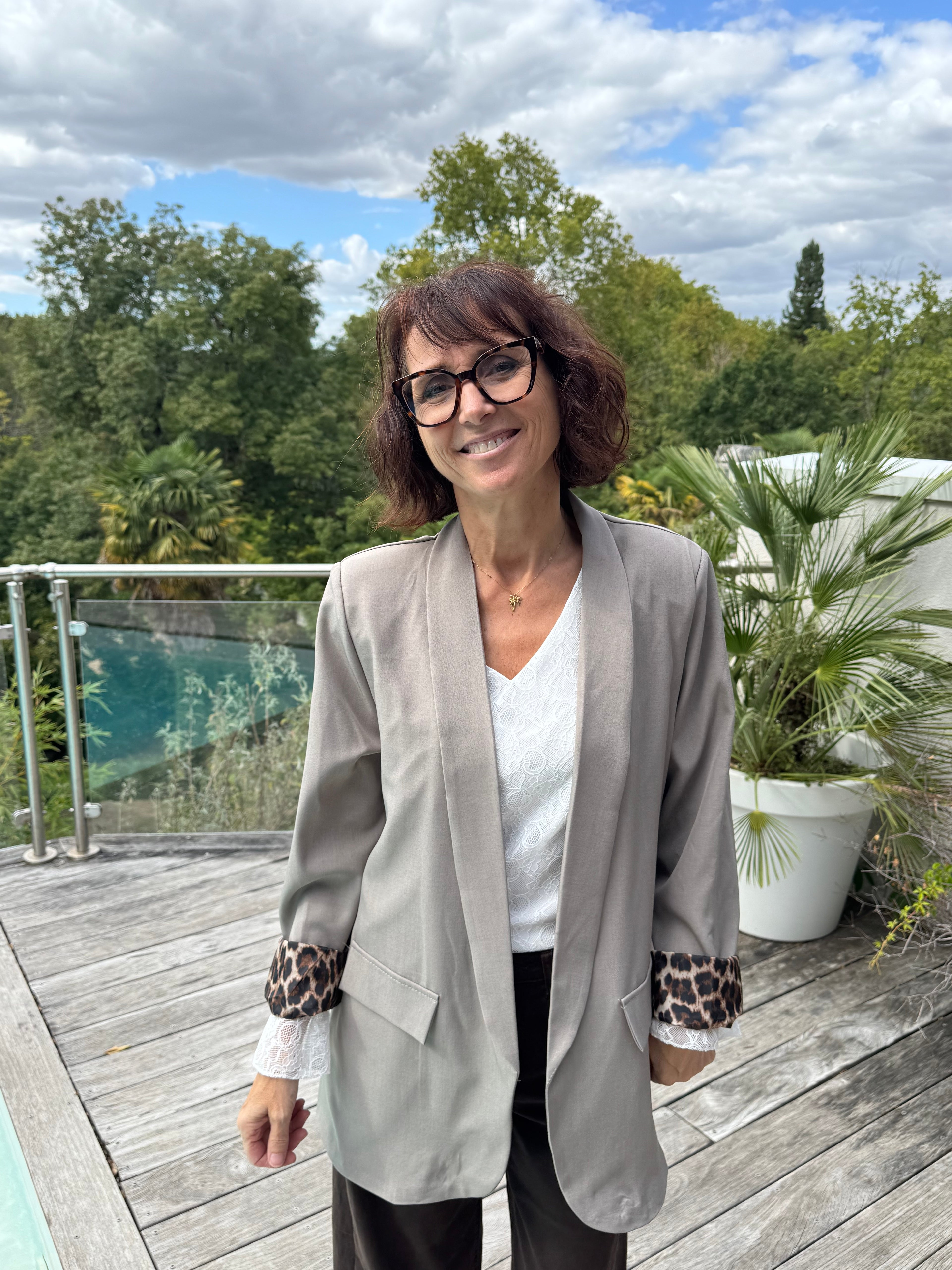 Blazer Over Léo Taupe