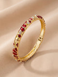 Bracelet Jonc Émail Bordeaux