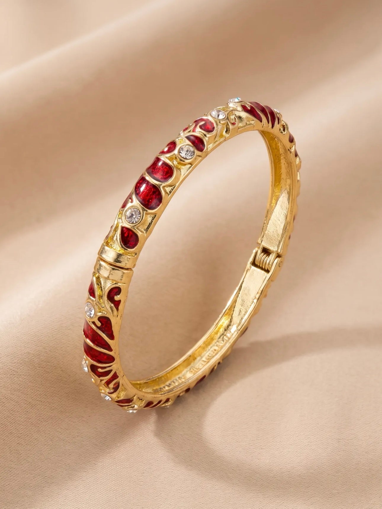 Bracelet Jonc Émail Bordeaux